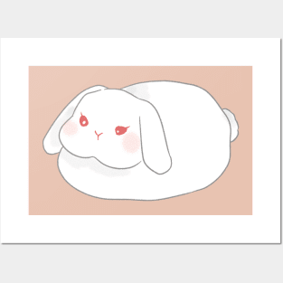 Loaf red eye white holland lop rabbit | Bunniesmee Posters and Art